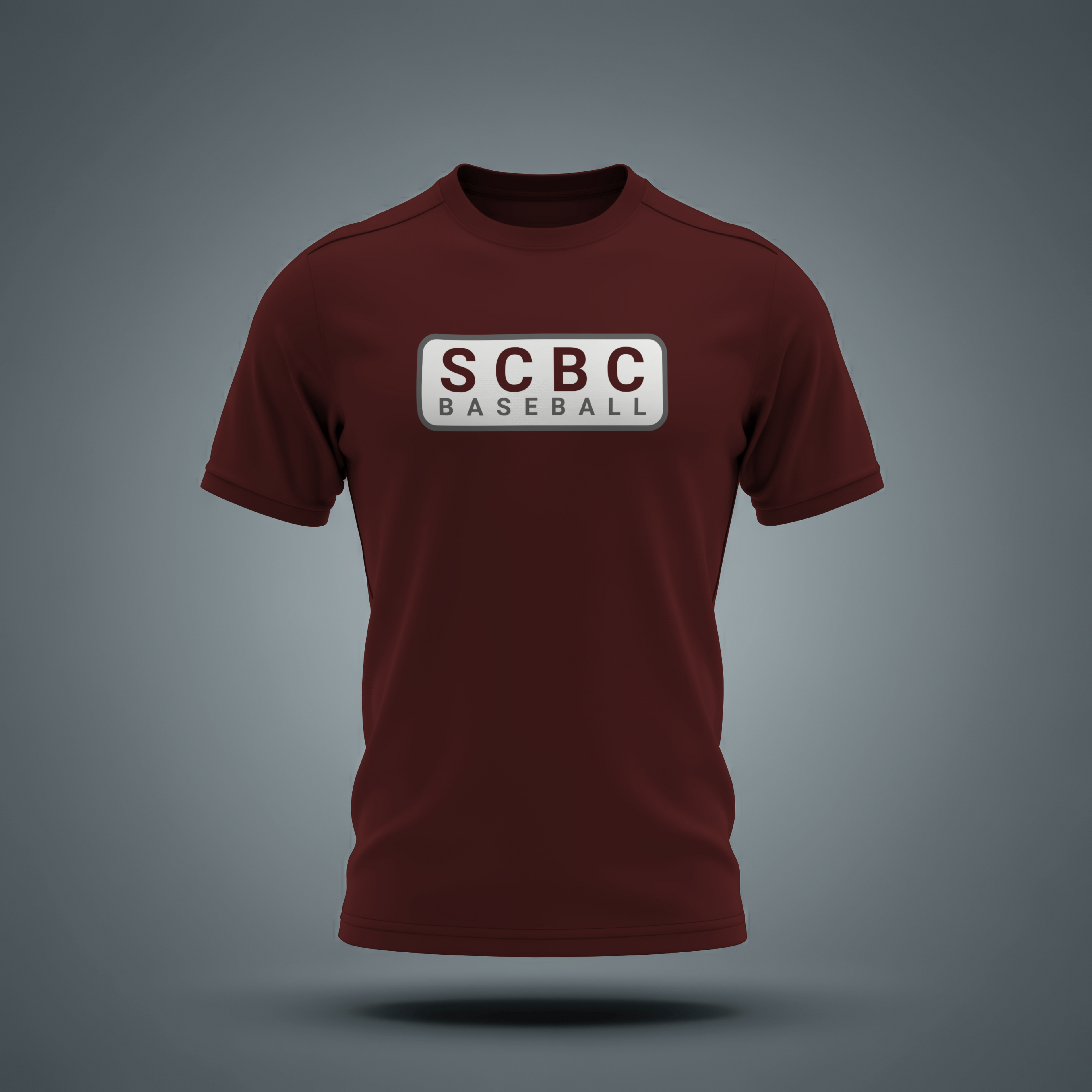 SCBC BASEBALL TEE - DARK MAROON